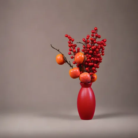 Vaza-portelan-cu -aranjament artificial-fructe- Demetra Vaza-portelan-cu-aranjament-artificial-fructe-Demetra